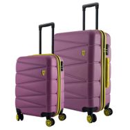 Louisiana Polo 1164 Pembe 4x2 Teker Büyük ve Kabin Boy 2'li Valiz Seti