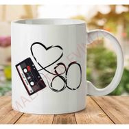 Love 80s Cassette Tape Baskılı Kupa