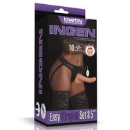 Lovetoy Easy Kumandalı Titreşimli Strapon Set 21.5 Cm Dildo