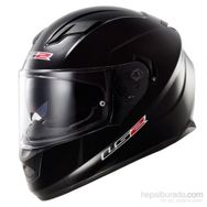 LS2 FF320 Stream Güneş Vizörlü Parlak Siyah Kapalı Motosiklet Kask