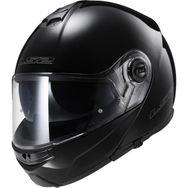 LS2 FF325 Strobe Çeneden Açılır Parlak Siyah Motorsiklet Kaskı