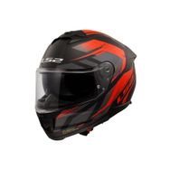 LS2 Stream 2 Fury Mat Siyah Gri Kırmızı Kask