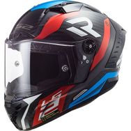 LS2 Thunder Supra Full Face Siyah Kırmızı Mavi Motosiklet Kaskı
