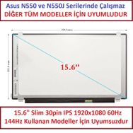 LTN156HL09 Notebook 15.6 Uyumlu LCD Ekran