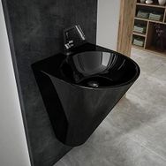 Lucco Garcia 48 cm Siyah Monoblok Lavabo