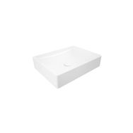 Lucco Square 50 cm Beyaz Tezgah Üstü Dikdörtgen Lavabo
