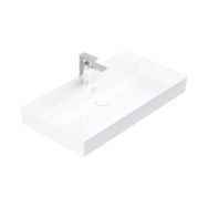 Lucco Stance 85 cm Beyaz Konsollu Dikdörtgen Lavabo