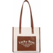 Lucky Bees Kahverengi Kadın El ve Omuz Çantası