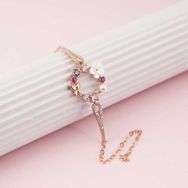 Lucky Life 925 Ayar Gümüş Rose Manolya Çiçeği Kelebek Kadın Bileklik