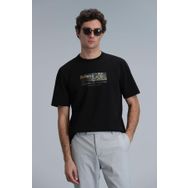 Lufian 111020193 Bianca Siyah Modern Grafik Erkek T-Shirt