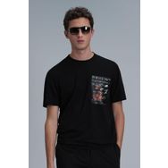 Lufian 111020202 Siyah Erkek T-shirt