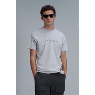 Lufian 111020221 Potter Taş Modern Grafik Erkek T-Shirt