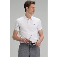 Lufian Laon Spor Polo Beyaz Erkek T-Shirt
