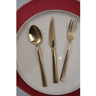 Lugga Nida 6 Kişilik 18 Parça Gold Yemek Çatal Kaşık Bıçak Takımı