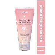Luis Bien 50 ml Ton Eşitleyici SPF 50 Yüksek Korumalı Pembe Güneş Kremi