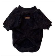 Luli Pet Peluş Siyah Köpek Sweatshirt