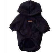 Luli Pet XL Peluş Kapüşonlu Siyah Kedi Köpek Sweatshirt