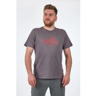 Lumberjack 2S11URBNG20233FX Bisiklet Yaka Duman Gri Erkek Pamuk T-Shirt