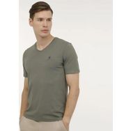 Lumberjack M-CT106 BSC V NK T-SH 4FX Haki Erkek T-shirt