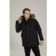 Lumberjack SN54 Freddy Coat 1PR Siyah Uzun Erkek Kaban