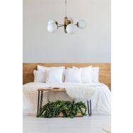Lumexx Bankok Eskitme Beyaz Camlı 5'li Avize