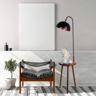 Lumexx Demet Sehbalı Ceviz Retro 3 Başlıklı Ahşap Lambader