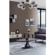 Lumexx Dolunay 6'lı Siyah Füme Camlı Avize