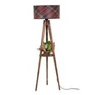 Lumexx Sehbalı Tripod Yanık Silindir 03 Abajurlu Lambader