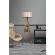 Lumexx Sehbalı Tripod Yanık Silindir 15-3 Abajurlu Lambader