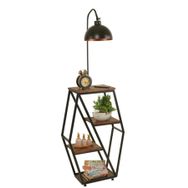 Lumexx Sembol Ceviz Retro 3 Başlıklı Lambader