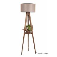 Lumexx Silindir Hasır Abajurlu Yanık Sehpalı Tripod Lambader
