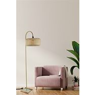 Lumexx Silindir Rattan Eskitme Abajurlu Kumru Lambader