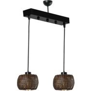 Lumexx Tıger 2'li Sıralı Ceviz Rattan Sarkıt
