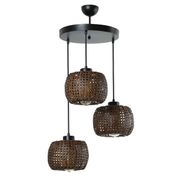 Lumexx Tiger 3'lü Tepsili Ceviz Rattan Sarkıt