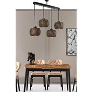 Lumexx Tıger 4'lü Sıralı Ceviz Rattan Sarkıt