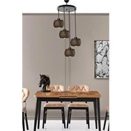 Lumexx Tiger 4'lü Tepsili Ceviz Rattan Sarkıt