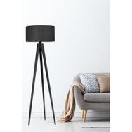 Lumexx Tripod Siyah Silindir Siyah Abajurlu Lambader