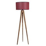 Lumexx Tripod Yanık Silindir Koyu Bordo Abajurlu Lambader