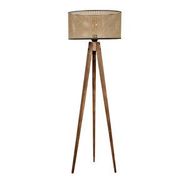 Lumexx Tripod Yanık Silindir Rattan Abajurlu Lambader