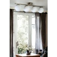 Lumexx Yeni Can Mat Krom-Beyaz Camlı 4'lü Avize