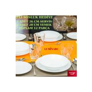 Luminarc Arcopal Zelie Beyaz 12 Parça 6 Kişilik Yemek Takımı