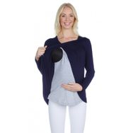 LuvmaBelly 3511 Lacivert Emzirme Bluz