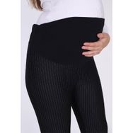 LuvmaBelly 8150 Çizgili Siyah Hamile Pantolonu