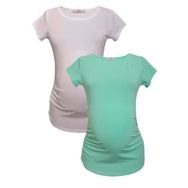 LuvmaBelly MYRA2011-2014 Mint Beyaz Hamile T-Shirt Seti