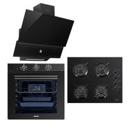 Luxell A68-SF3 - OC88 - DA88 3'lü Siyah Ankastre Set