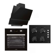 Luxell Ddt 15 Prg Dijital Opall Siyah Cam Ankastre Set
