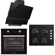 Luxell L Opall DA-835-40 TAHDF-B66-SGF3 3'lü Siyah Ankastre Set
