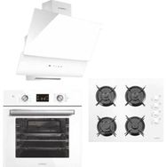 Luxell Opal DA-835-40 TAHDF-B66-SGF3 Beyaz 3'lü Ankastre Set