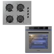 Luxell Platinum A68-SGF3 - OC88 Metalik Gri 2'li Ankastre Set