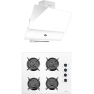 Luxell Süper Kristal OC88 - Rotary DA88 2'li Beyaz Ankastre Set